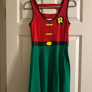 Adult Superhero Costume Dress - Red and Green